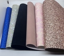 6 Sheets Faux Leather, Glitter Sheets, 8x11  Lot Of Leatherette, Faux Leather UV
