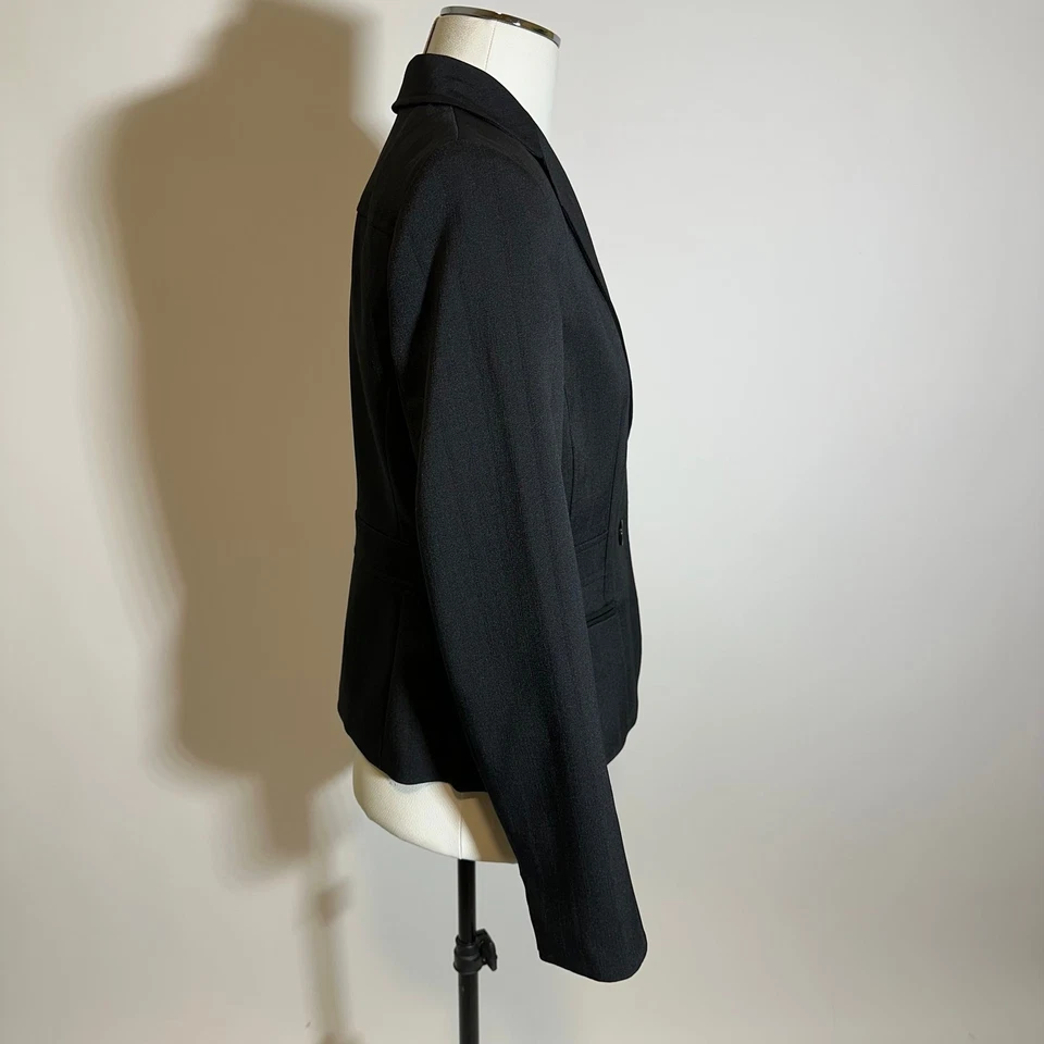 Jones Wear 套装黑色条纹 2 纽扣西装外套职业女式 8 码 — 第 2/4 张图片