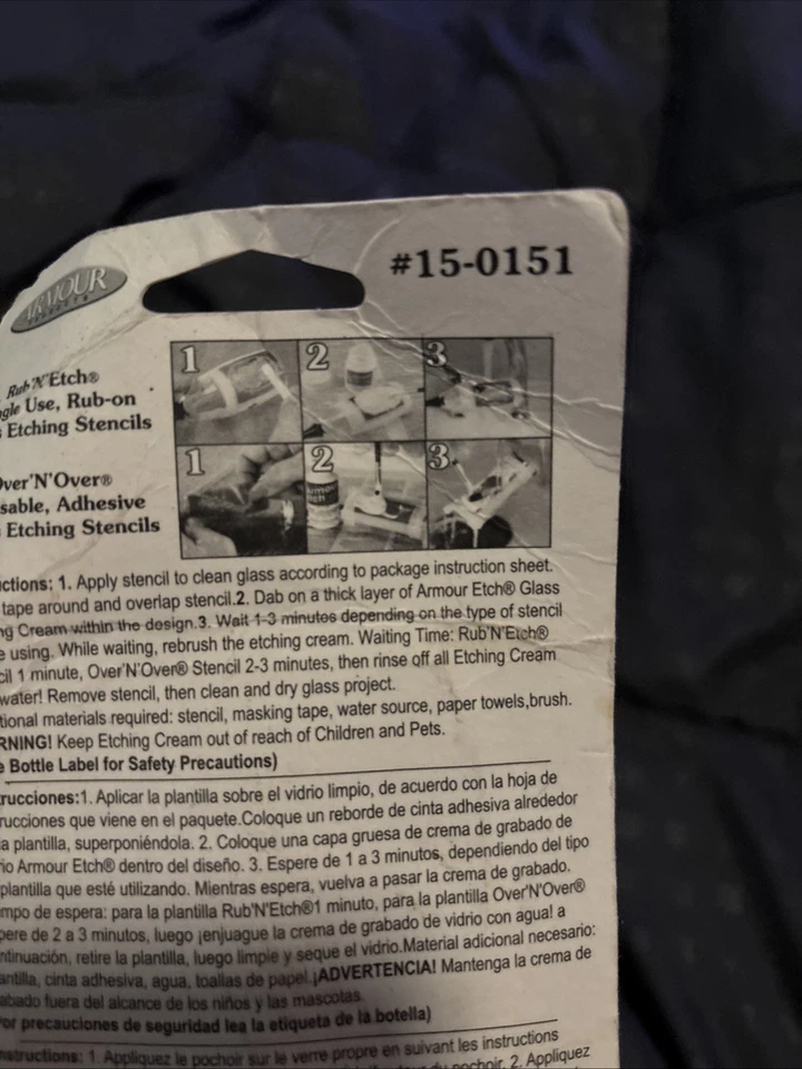 2 NUEVAS botellas de crema para grabar vidrio Armour de 2 a 2,8 onzas. Diseño de arte en vidrio Foto 3 de 4