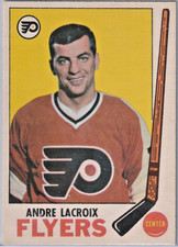 1969-70 O-PEE-CHEE #98 ANDRE LACROIX PHILADELPHIA EXMT NO CREASES FREE SHIP
