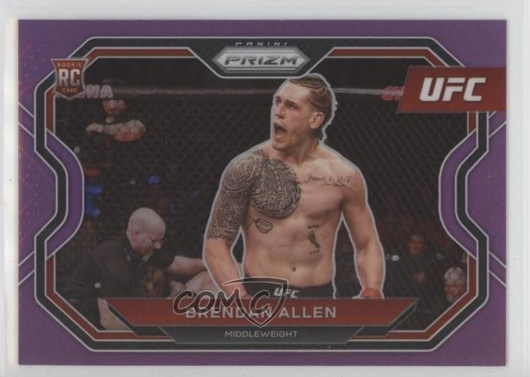 2021 Panini Prizm UFC Purple Prizm /149 Brendan Allen #134 Rookie RC