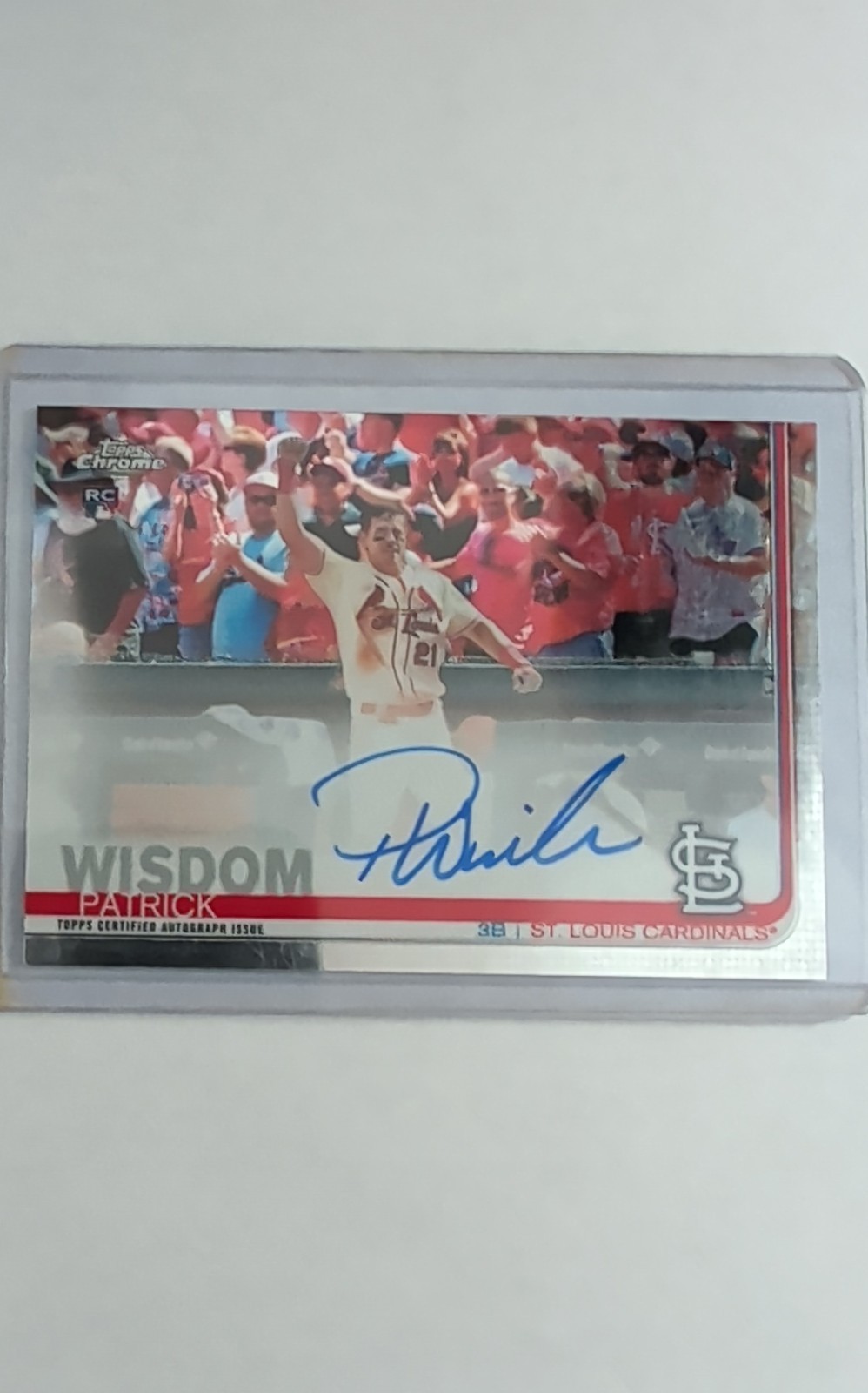 2019 Topps Chrome - Rookie Autographs Patrick Wisdom #RA-PW (AU, RC)