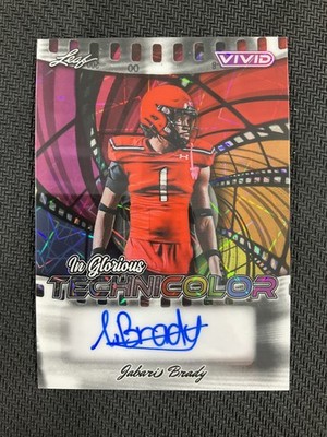 2025 Leaf Vivid #GA-JB1 Jabari Brady Technicolor Autograph Laser White /5
