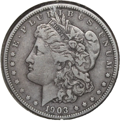 1903-P Very Fine Morgan Dollar.  .900 fine silver.  Excellent eye appeal.