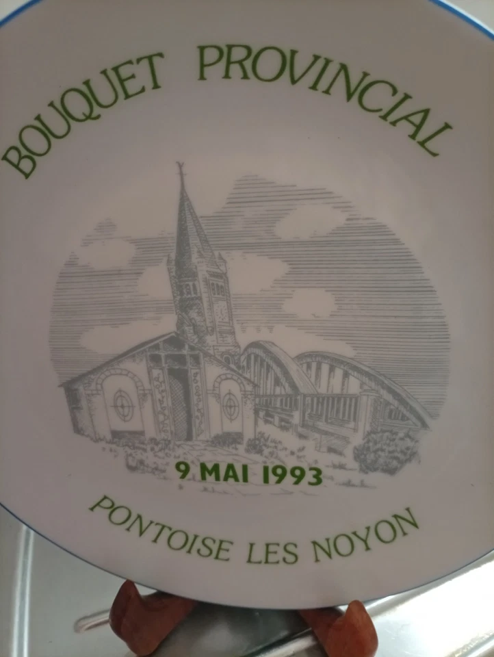 Vintage Assiette Bouquet Provincial PONTOISE LES NOYON ( Oise ) 9 Mai 1993 - Photo 2/4