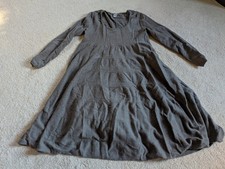 J Jill Cotton Silk Blend Gray Sweater Dress Medium Women Gray Long Sleeve