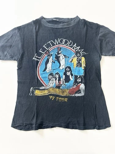 Incredible True Vintage Original Fleetwood Mac T-Shirt 1970s vintage concert t-shirt, vintage, size S, single stitch, B+ condition