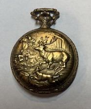 Vintage 1970's Bulova CARAVELLE Mechanical Pocket Watch - Hunter Design