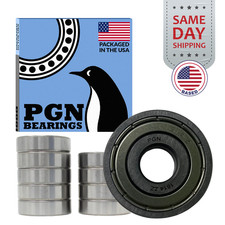 PGN 10 Pack 1614-ZZ Bearing - Lubricated Chrome Steel Sealed Ball Bearing