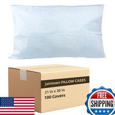 Disposable Pillowcases 21"x30" 100-Pack Poly Back Pebble Embossed Medical Blue