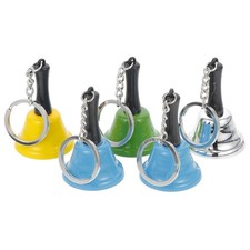 5Pcs Metal Bell Key Rings Assorted Colors Compact Lightweight Key Decor for Bags