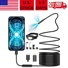 Pipe Inspection Camera Endoscope Video Sewer Drain Cleaner Waterproof Snake USB