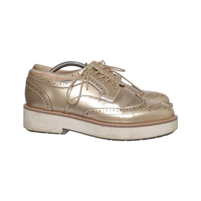 Zara Woman, Schnürschuhe, Größe: 39, Gold, Damen #udh