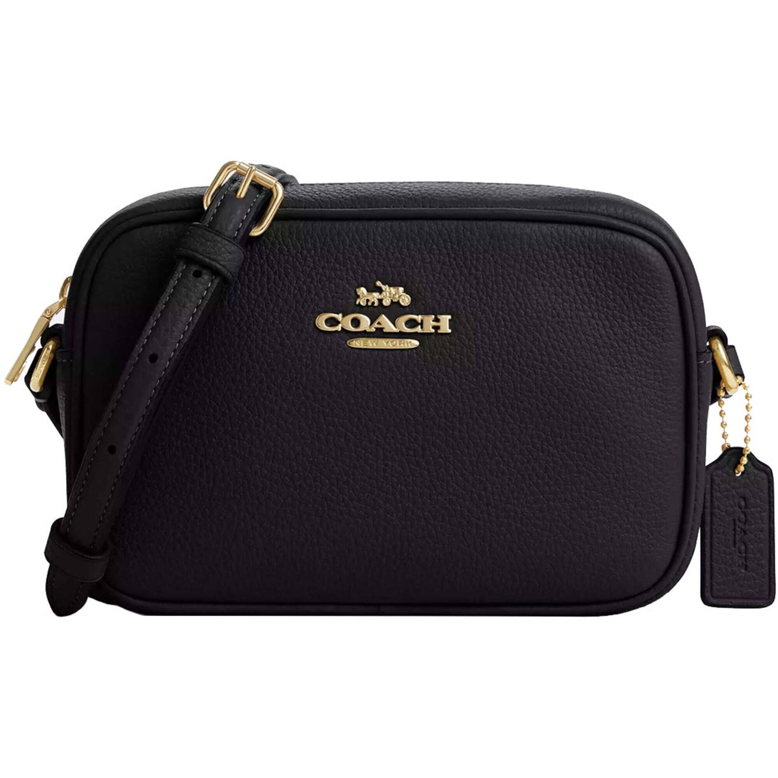 Coach Women's Camera Bag Mini Jamie Refined Pebble Leather, 