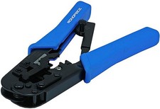 Monoprice RJ12/RJ11/RJ45 Modular Crimper Dual Modular Ratchet Crimping Tool