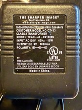 Sharper Image CT413 Wireless Mini Speakers Power Adapter TEAD-48-091000U 9V 1A