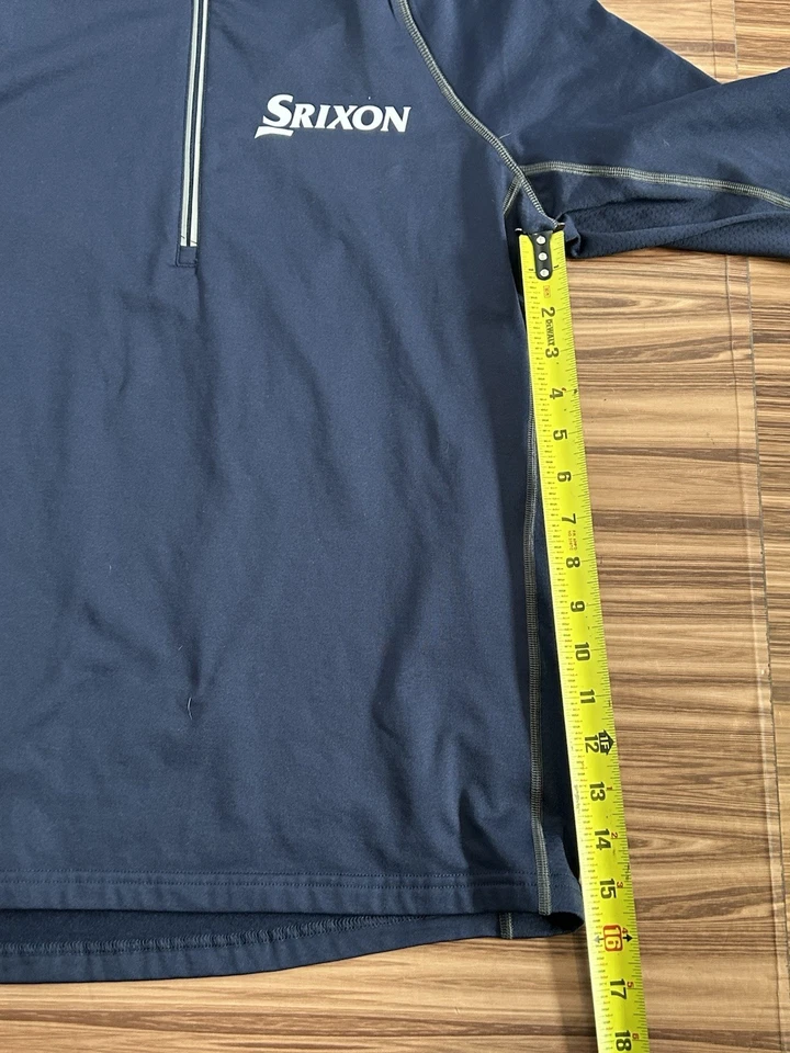 SUNICE Men’s Srixon 1/4 zip Navy BLUE Pullover SZ small - Image 3 of 4