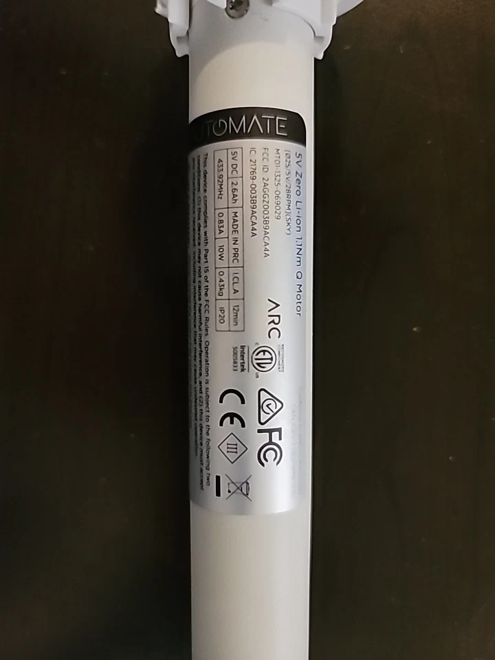 Motor RollEase Acmeda Automate 5V Zero Q Li-Ion 0,7 Nm ARC MT01-1325-069028 Foto 2 de 4