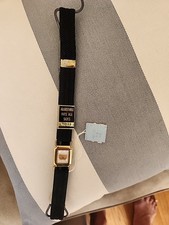 vintage belt nwt 50's 60's black w/gold monogram B buckle 32 and less nylon mens