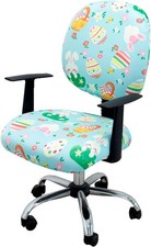 Universal Turquoise Office Chair Cover - Easy Fit Floral Slipcover for Holidays