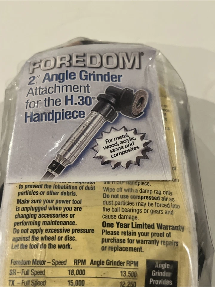 Accesorio de amoladora angular Foredom de 2” para pieza de mano H.30 Foto 3 de 4