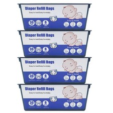 120 Bags Diaper Pail Refills Bags Compatible with Genie Easy Roll Signature ...