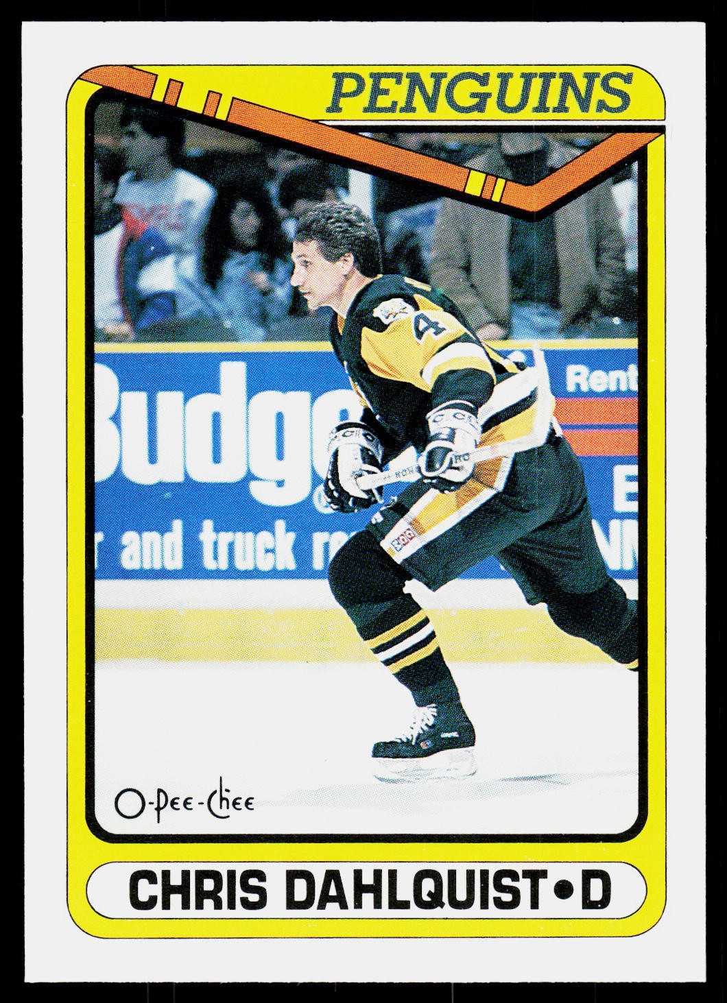 1990-91 O-Pee-Chee Chris Dahlquist #528 RC Rookie Pittsburgh Penguins