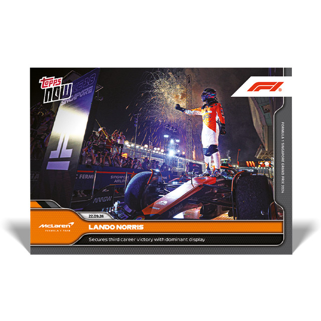Lando Norris - 2024 F1 Topps Now Card 57 - Print Run: 2,428 McLaren F1® Team