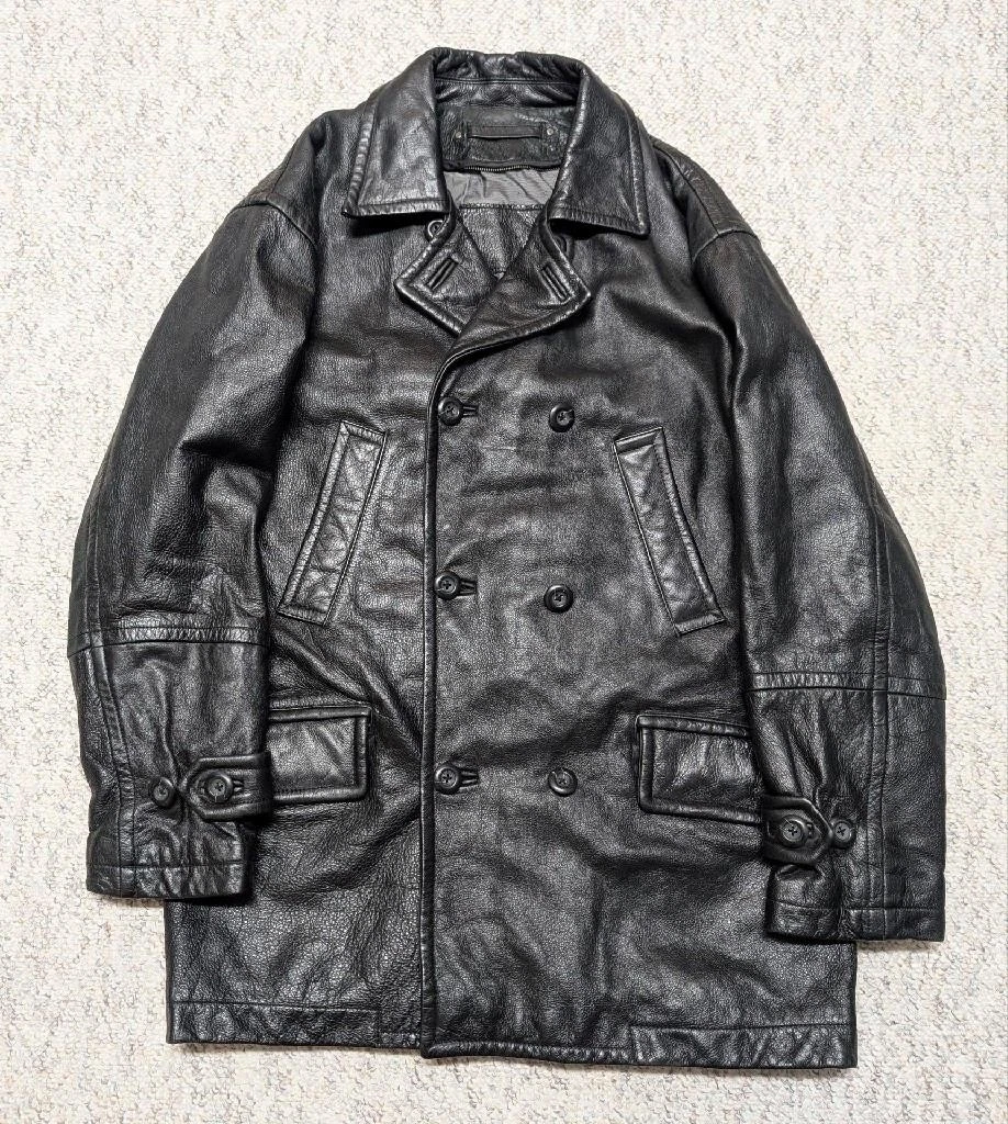Regular Size Leather Outer Shell Pea Coat Coats, Jackets & Vests Regular Size Leather Outer Shell Pea Coat Coats, Jackets & Vests