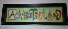 Disney Parks EXCLUSIVE Dave Avanzino ADVENTURELAND Icon Letters Shadow Box