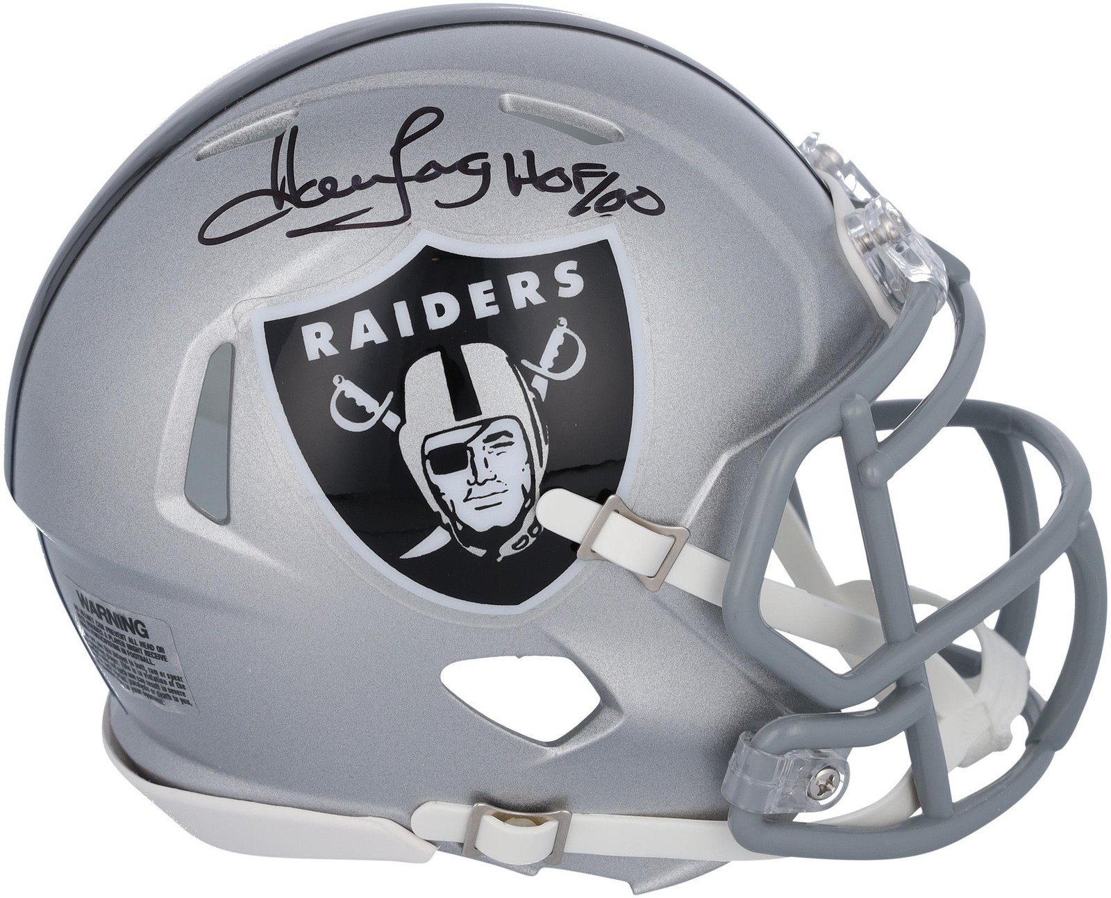 Howie Long Autographed Signed Oakland Raiders Riddell Speed Mini Helmet with "HOF 2000" Insc 