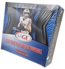 2025 Sage Hit High Series Football Sealed Hobby Box 16 Autographs Per Box