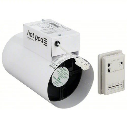 HOTPOD HP6-1000120-2T White Steel 10.5"L,8.4"H Duct Fan Heater 6LHG1 New