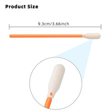 200 Pcs 3.66 Inch Foam Swab Cleaning Swab Foam Tips Sponge Stick - Orange  f...