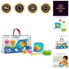 All-in-One Bath Beats Music Set: Xylophone, Drum  Starfish Shakers for Kids