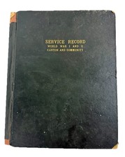 Rare Service Record Book WORLD WAR I & II - Canton Missouri and Communities