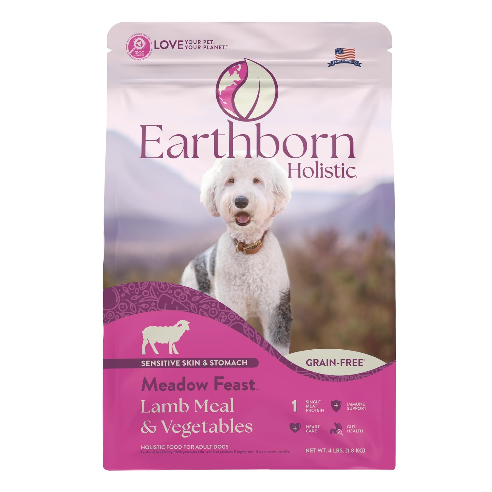 Meadow Feast Lamb Meal & Vegetables Sensitive Skin & Stomach Grain Free Dry F...