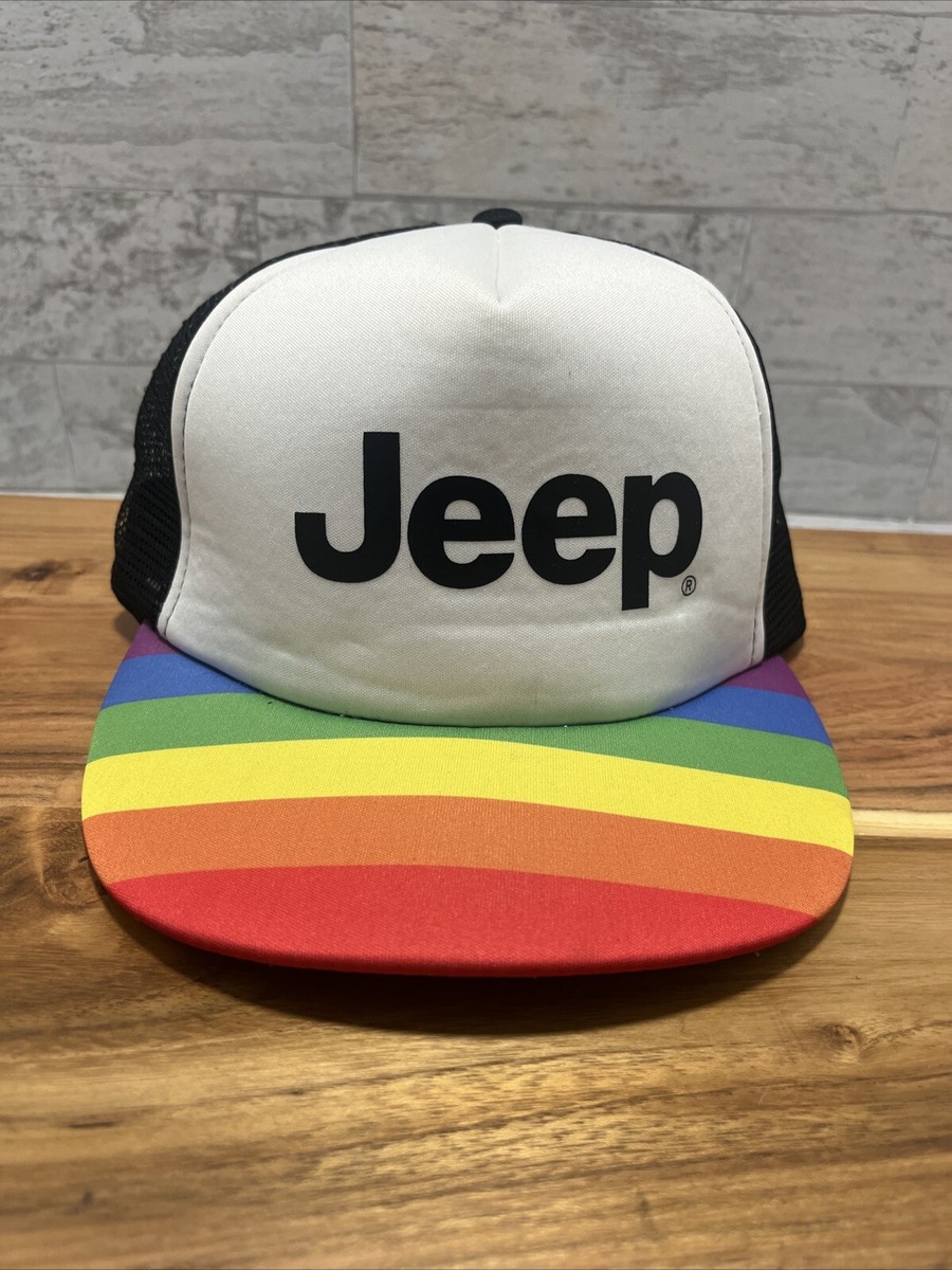 Jeep Sunset Mesh Snapback Trucker Hat Cap Black Multi-Color NEW