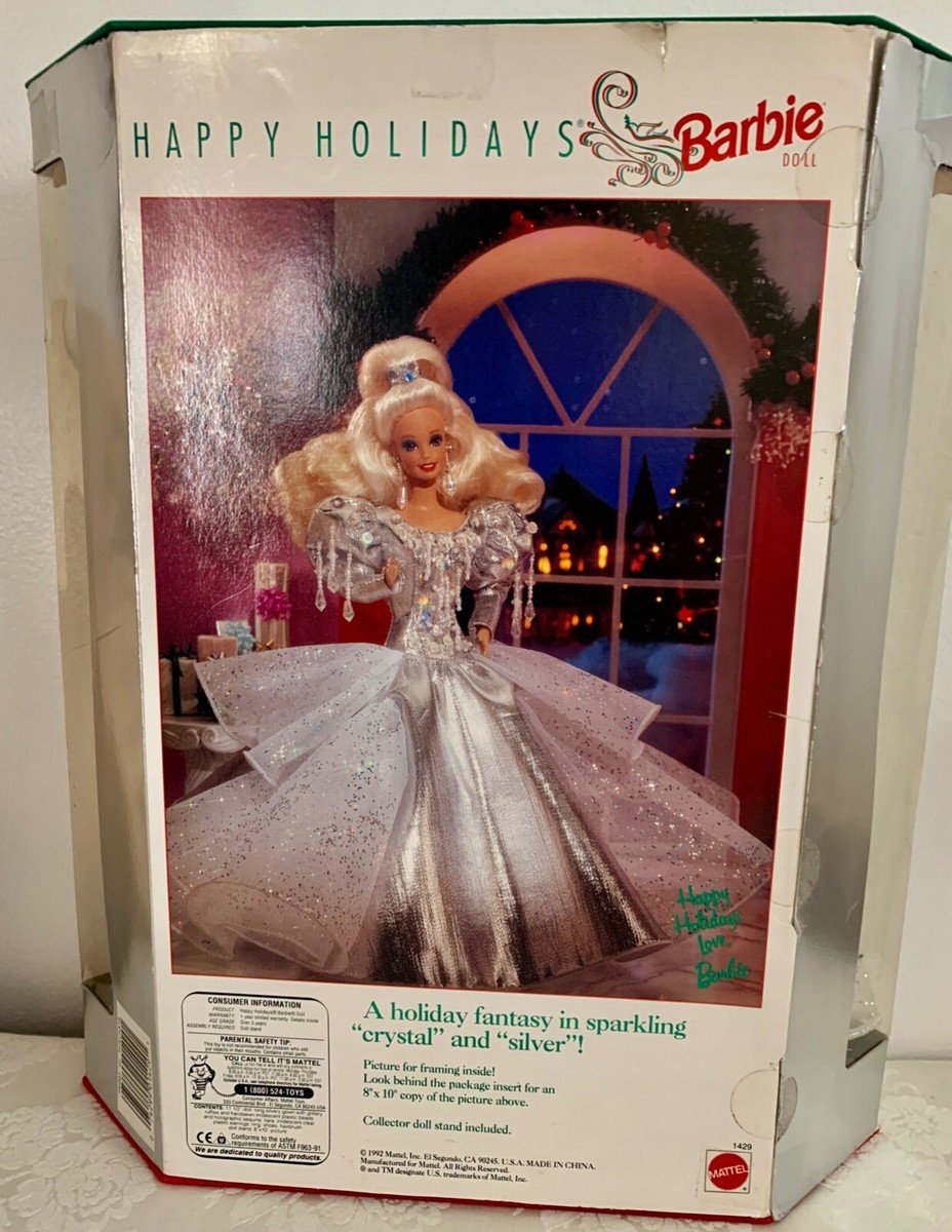 Happy Holidays Barbie Doll Mattel 1992 Special Edition #1429 Happy Holidays Barbie Doll Mattel 1992 Special Edition #1429