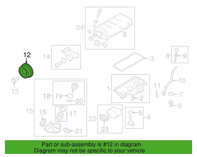 Polea del cigüeñal amortiguador de vibraciones 11238511371 para BMW X5 335d E70 2009-2013 Foto 4 de 4