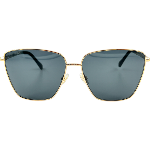 Jimmy Choo Lavi S Womens Metal Sunglass 02M2IR Black Gold 60-14 Italy w Case - Picture 3 of 6