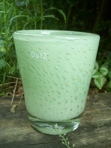 Dutz Collection Vase Conic 18 cm Glas lightgreen bubbles rund glasvase konisch - Bild 1 von 5