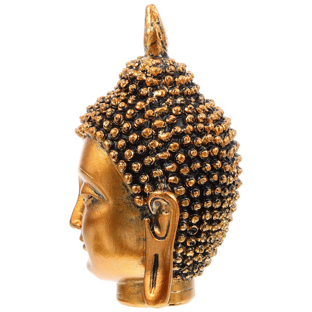 Buddha Head Ornament Resin Miss Happy Statue Zen Figurines Meditation eBay