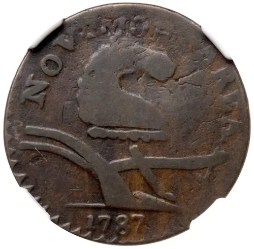 1787 M 56-n R-1 NGC G 6 Camel Head New Jersey Colonial Copper Coin