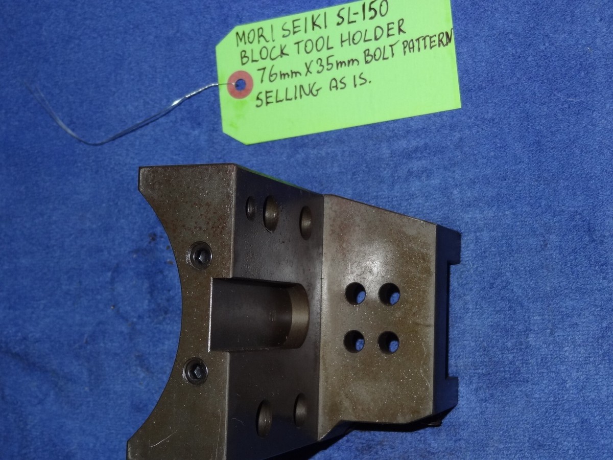 MORI SEIKI SL-150 TOOL HOLDER 76X35mm BOLT PATTERN.SELLING AS IS