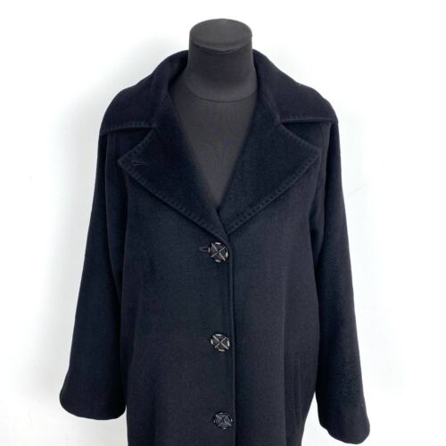 Chaqueta Abrigo de Lana Max Mara Studio Para Mujer Negra Talla IT 40 - Imagen 5 de 19