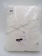 Pottery Barn Belgian Flax Linen Waffle Duvet Cover White King Cal King Q54A