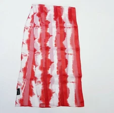 Isabella Womens Scarf Red White Rectangle Light Weight