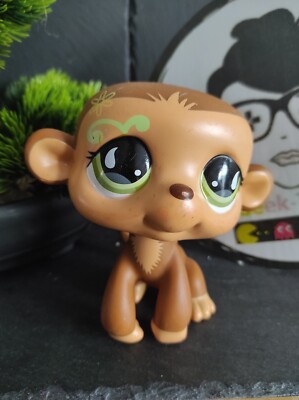Littlest Petshop LPS jumbo 5 Monkey Brown Singe deco pet #geektradelpssinge