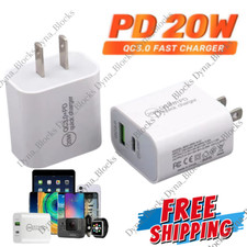 2X 20W USB Type-C Wall Fast Charger PD Power Adapter For iPhone 14 12 13 11 XR 8